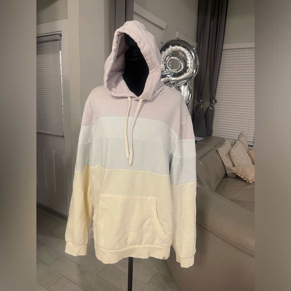 Marine Layer Nadel Colorblock Pullover Hoodie unisex Sweatshirt XL